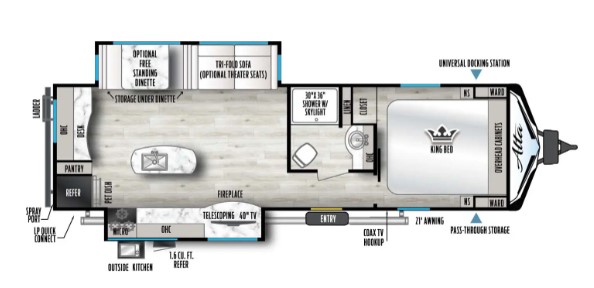 2024 EAST TO WEST RV ALTA 2810KIK, , floor-plans-day image number 0